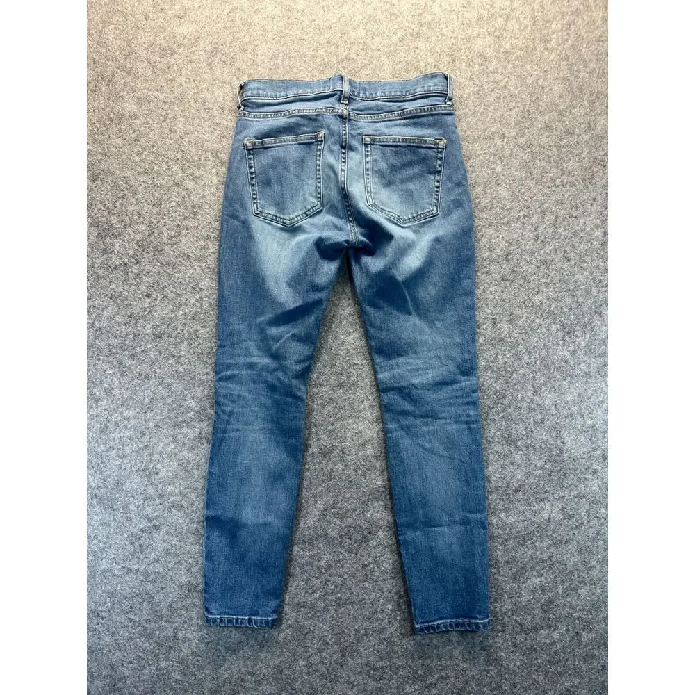 Everlane Jeans Womens Size 28 Skinny Mid Rise Light Blue Stretch Denim‎